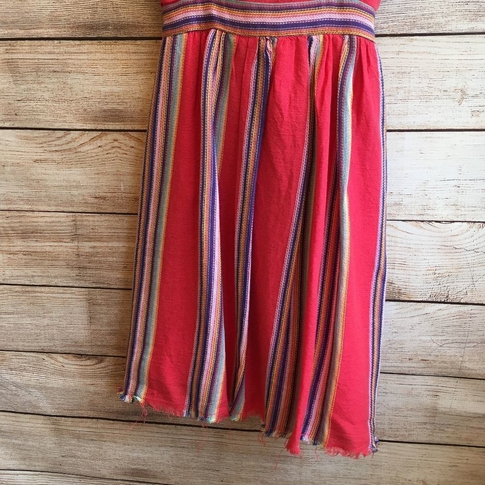 DRA SOUTHWESTERN STRIPE MALIBU DRESS IN RED - Picture 3 of 6